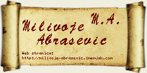 Milivoje Abrašević vizit kartica